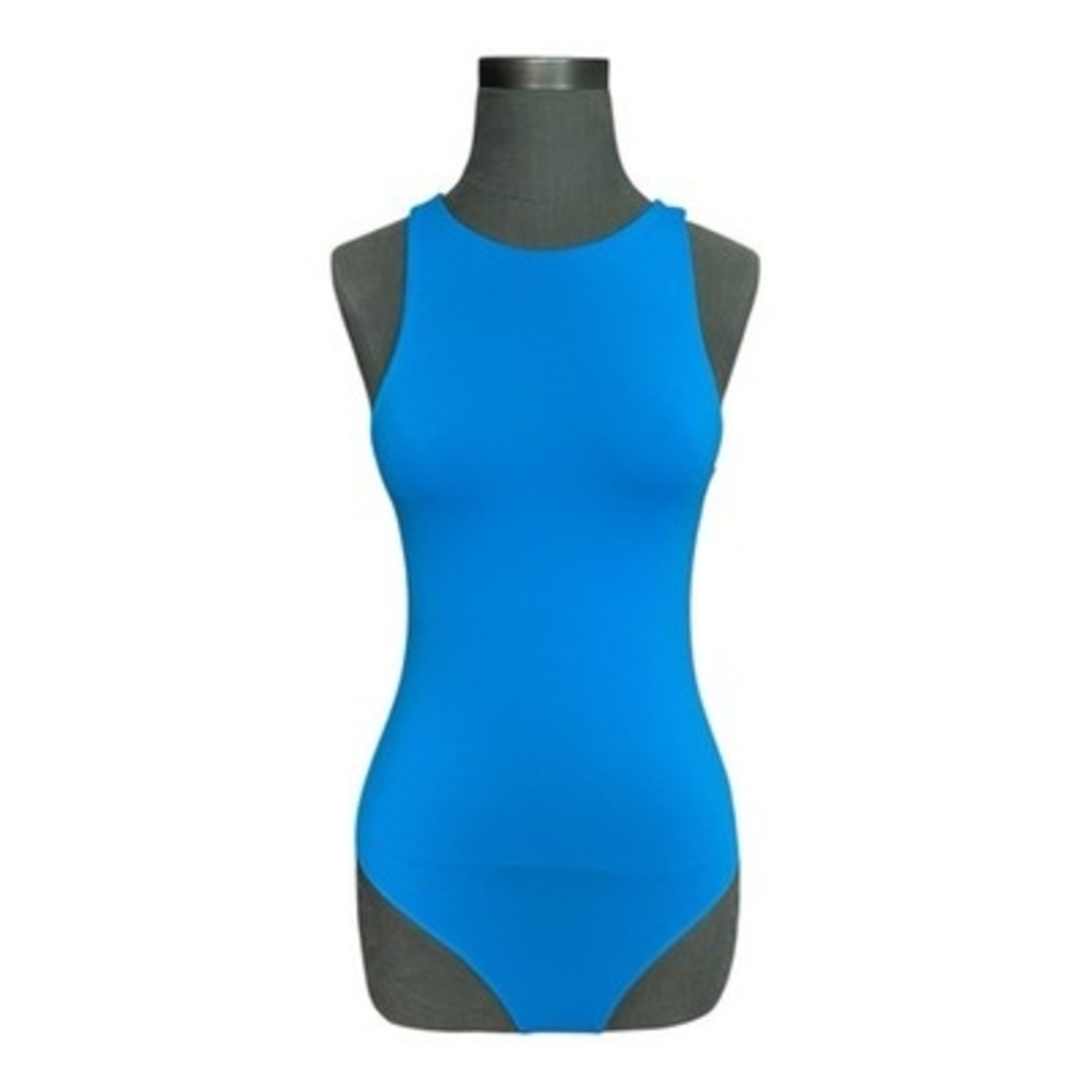 Cyanstyle Blue Soft Dance Gymnastics Leotard Bodysuit Swimsuit Size S NWT